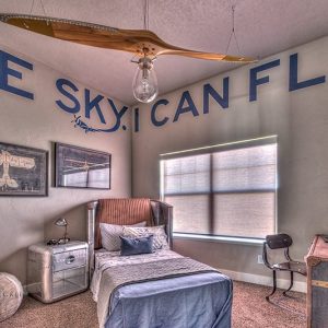 Mesa - silver/blue bedroom