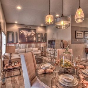 Mesa - living area with dining area