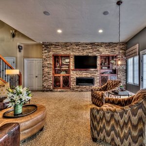 Veldez - living room with fireplace